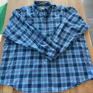 L.L. Bean Plaid Cotton Button-Down